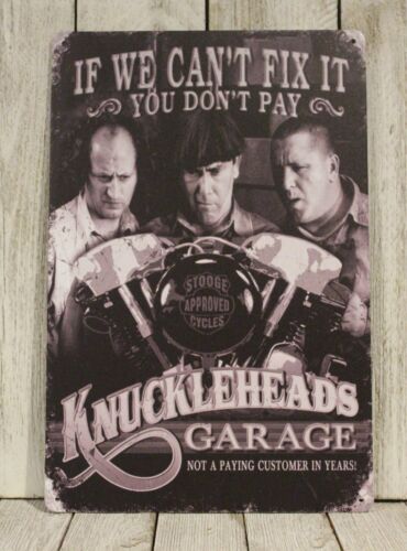 Auto Repair Shop - Placa de Metal de Lata Knuckleheads