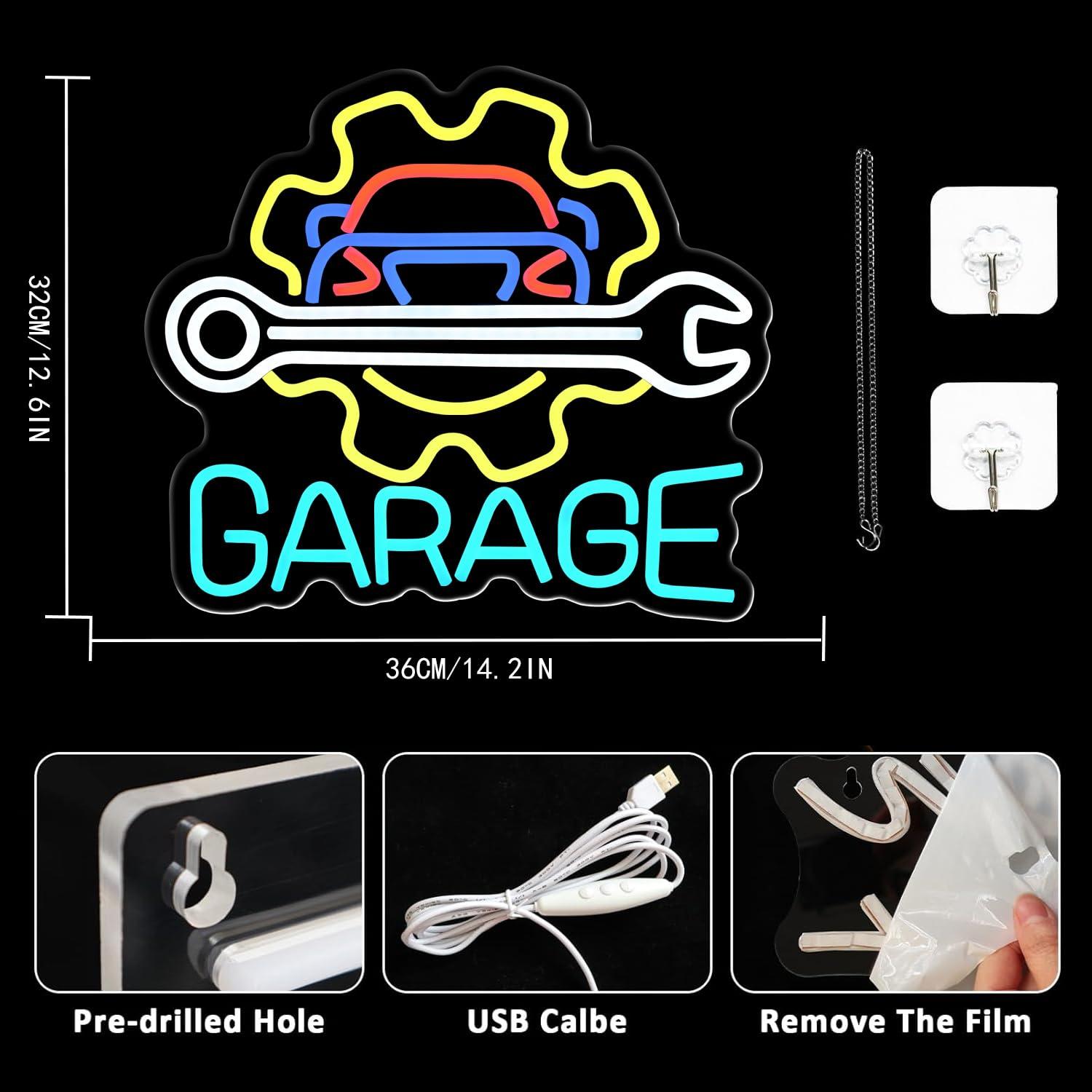 Letreiro Neon para Garagem, Lu - Auto Repair Shop avaliação e preço